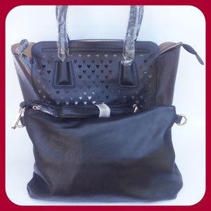 Laser Cut Heart Handbag